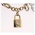 Charm per borsa Chain LV Padlock LOUIS VUITTON in metallo Tonalità Oro M00538 LV Auth 190446M - vista 3