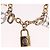 Charm per borsa Chain LV Padlock LOUIS VUITTON in metallo Tonalità Oro M00538 LV Auth 190446M - vista 9
