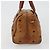 Borsa MCM Vicetos in PVC e pelle marrone oro Auth BA13884 D'oro - vista 3