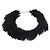 Tracolla FENDI Pelliccia 35" Black Silver Auth 190497A Nero Argento - vista 3