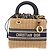 Christian Dior Oblique Jacquard Lady Dior Medium Rattan Navy Auth BA14029SAM Beige Blu navy - vista 13