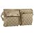 Marsupio GUCCI GG Canvas Beige Oro 28566 Auth ka5124 D'oro