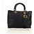 Borsa Christian Dior Canage in pelle di agnello nera e oro Auth 180510SAM Nero D'oro - vista 12