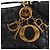 Borsa Christian Dior Canage in pelle di agnello nera e oro Auth 180510SAM Nero D'oro - vista 19