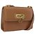 Borsa a Spalla Salvatore Ferragamo Gancini in Pelle Beige Oro Auth BSZ647