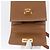 Borsa a Spalla Salvatore Ferragamo Gancini in Pelle Beige Oro Auth BSZ647 - vista 16