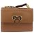Borsa a Spalla Salvatore Ferragamo Gancini in Pelle Beige Oro Auth BSZ647 - vista 2