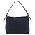 FENDI Mamma Baguette Shoulder Bag Canvas Navy Silver Auth 187625V Silvery Navy blue - view 3