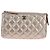 CHANEL Matelasse Pouch Lamb Skin Pink Silver CC Auth 166350SAM Argento Rosa - vista 2