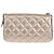 CHANEL Matelasse Pouch Lamb Skin Pink Silver CC Auth 166350SAM Argento Rosa - vista 3