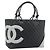 CHANEL Cambon Line Matelasse Tote Bag Pelle Nera Argento CC Auth ka4895SAM Nero