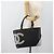 CHANEL Cambon Line Matelasse Tote Bag Pelle Nera Argento CC Auth ka4895SAM Nero - vista 27