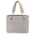 CHANEL Choco Bar Chain Shoulder Bag Canvas Gray Silver CC Auth 181350A Marrone Argento - vista 3