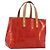 LOUIS VUITTON Monogram Vernis Reade PM Hand Bag Red Rouge M91088 LV Auth ep15057 Vermelho