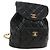 CHANEL Matelasse Chain Backpack Lamb Skin Gold Black CC Auth 189831SV Schwarz Golden
