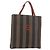Pequin FENDI Pecan Canvas Handtasche PVC Braun Schwarz Authentisch 190920