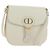 Borsa a Spalla Christian Dior Bobby Pelle Bianca e Oro Auth 189798M Bianco D'oro