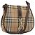 Borsa a Spalla Burberrys Nova Check in Tela Beige e Oro Auth 191050 D'oro