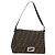 FENDI Zucca Canvas Mamma Baguette Shoulder Bag Black Brown Auth 190478V Marrone Nero