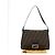 FENDI Zucca Canvas Mamma Baguette Shoulder Bag Black Brown Auth 190478V Marrone Nero - vista 12