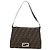 FENDI Zucca Canvas Mamma Baguette Shoulder Bag Black Brown Auth 190478V Marrone Nero - vista 13