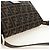 FENDI Zucca Canvas Mamma Baguette Shoulder Bag Black Brown Auth 190478V Marrone Nero - vista 6