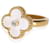 Van Cleef & Arpels Yellow Gold Mother Of Pearl and Diamond Vintage Alhambra Ring  - view 3