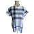 Camicia Burberry Brit a quadri blu e bianchi Bianco