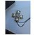 Collana con pendente a croce Chanel perle e logo CC Argento Bianco - vista 2