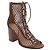Stivaletti con lacci in mesh marrone Gianvito Rossi