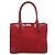 Tote Aberto Estruturado com Alça Superior Gucci GG Canvas e couro Large Vermelho - vista 2