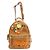 Zaino MCM in PVC marrone con logo