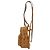 Zaino MCM in PVC marrone con logo - vista 3