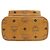Zaino MCM in PVC marrone con logo - vista 4