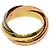 Anello Trinity in oro 18K Cartier Rosa Bianco Giallo - vista 3