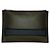 Clutch in pelle Bottega Veneta Nero Verde Cachi