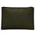 Clutch in pelle Bottega Veneta Nero Verde Cachi - vista 3