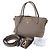 Borsa a mano in pelle grigia Prada Marrone - vista 2