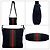 Borsa a tracolla Gucci in tela nera e pelle Nero - vista 3