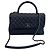 Coco Handle Borsa Chanel Classic Flap in pelle caviar blu navy Blu scuro