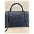 Coco Handle Borsa Chanel Classic Flap in pelle caviar blu navy Blu scuro - vista 4