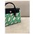 Borsa Hermès Herbag Zip 31 Tela H Plume CC Maillons & Co Nero Beige Verde - vista 11
