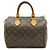 Borsa Louis Vuitton Monogram Speedy 25 Marrone Bianco Monogramma - vista 2