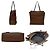 Borsa Tote Gucci in pelle marrone - vista 3
