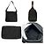 Borsa a tracolla in denim e pelle grigio e nero Prada Marrone - vista 3