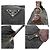 Borsa a tracolla in denim e pelle grigio e nero Prada Marrone - vista 6