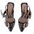 Ganni Sandali nero croco vernice nero Beige - vista 6