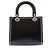 Borsa " Lady dior" in pelle liscia nera con borchie Nero - vista 2