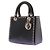 Borsa " Lady dior" in pelle liscia nera con borchie Nero - vista 3