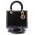 Borsa " Lady dior" in pelle liscia nera con borchie Nero - vista 9